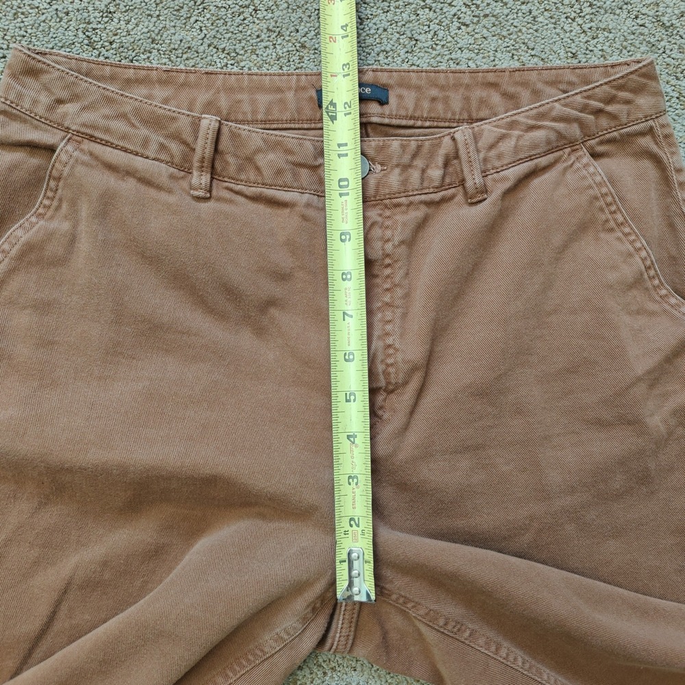 QUINCE Women Cropped Pants 12 Rust Organic Cotton Twill Minimalist LB49339-CFL01 - Picture 12 of 15